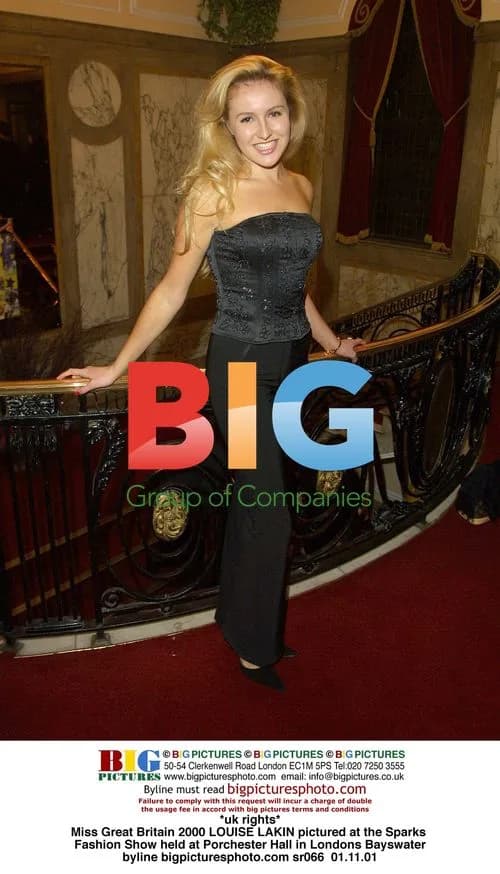 Miss Great Britain 2000 LOUISE LAKIN at Sparks Fashion Show