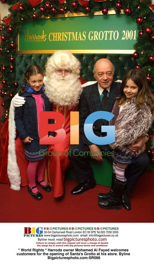 Mohamed Al Fayed Opens Santa's Grotto at Harrods