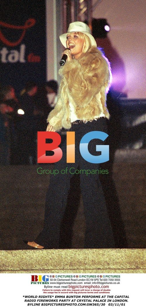 Emma Bunton performs at Capital Radio Fireworks Party