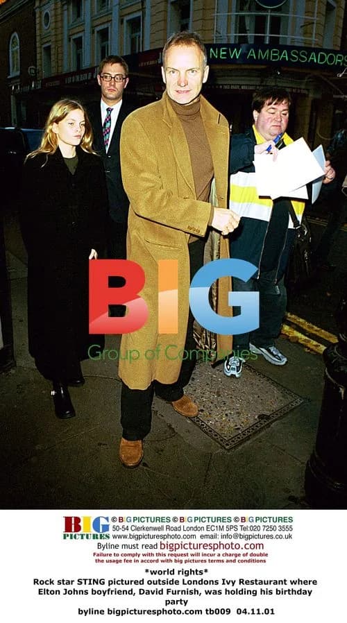STING at Elton John's boyfriend's birthday party