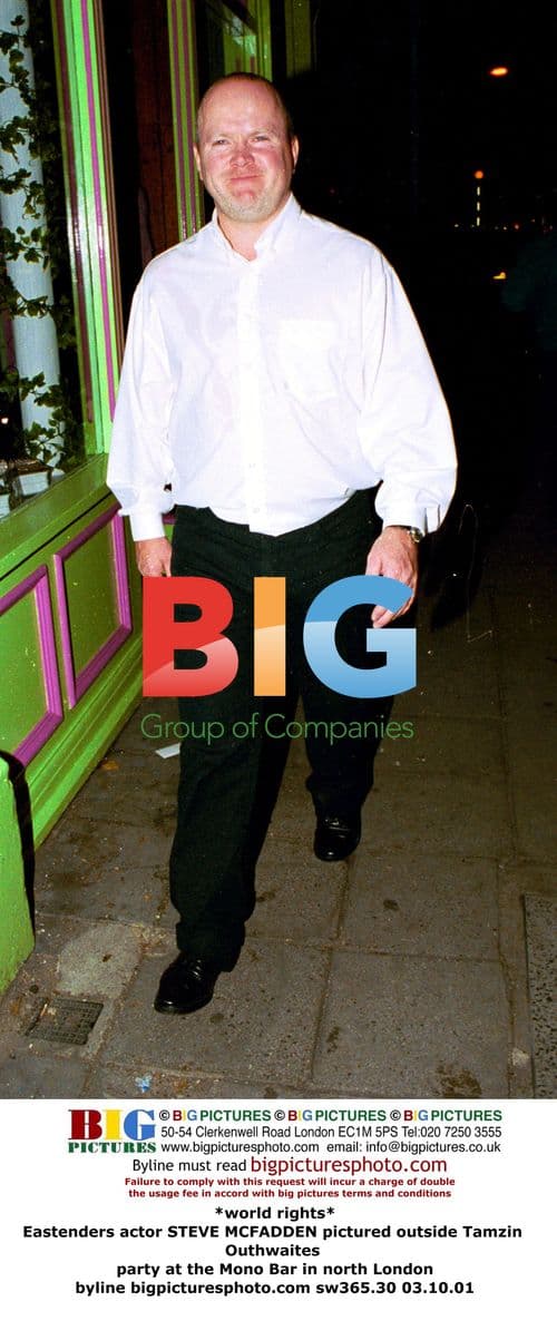 Eastenders actor STEVE MCFADDEN at party