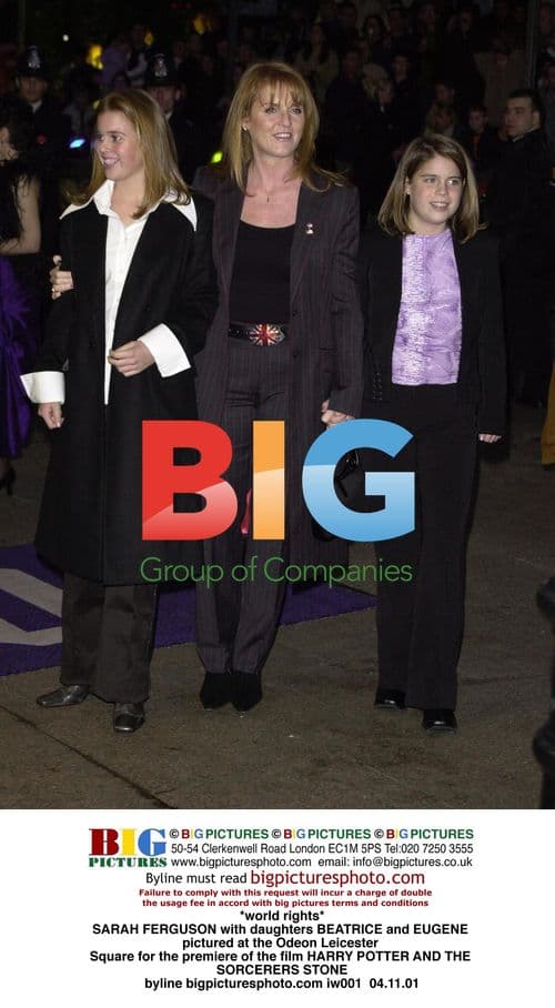 Sarah Ferguson and daughters at 'Harry Potter' premiere