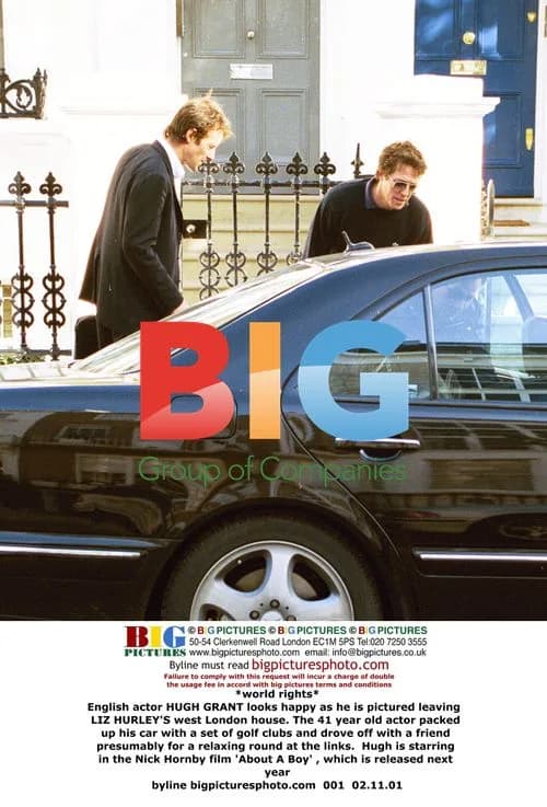 Hugh Grant Leaving Liz Hurley's Home