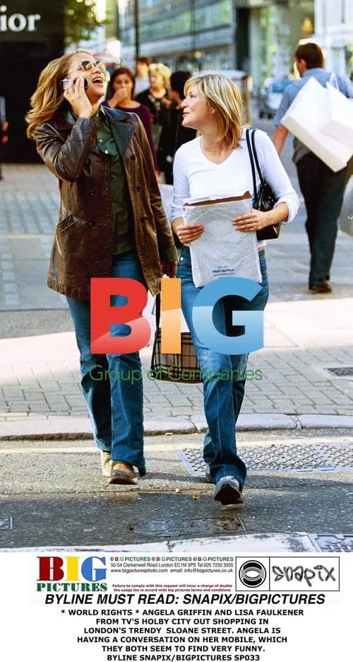 Angela Griffin and Lisa Faulkener shopping in London
