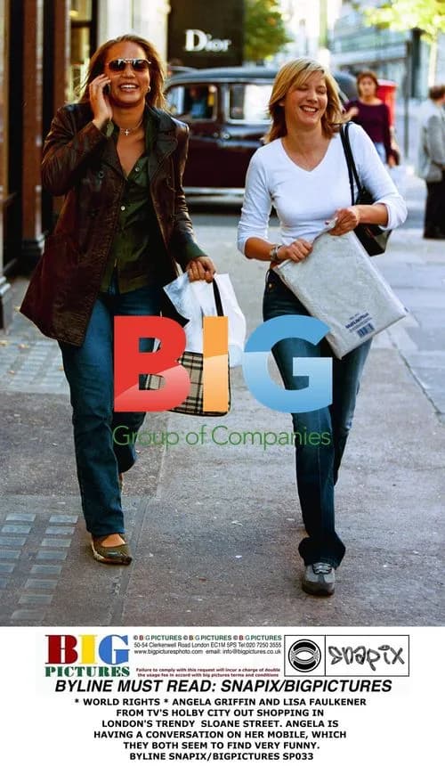 Angela Griffin and Lisa Faulkener shopping in London