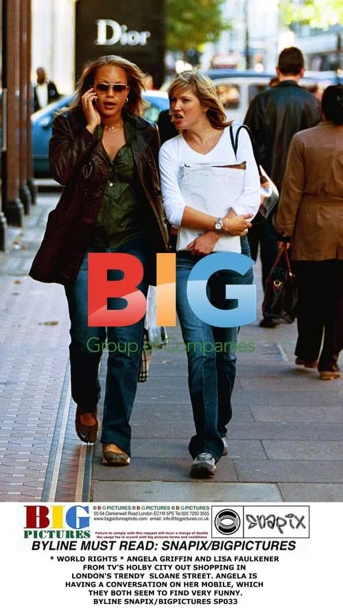 Angela Griffin and Lisa Faulkner Shopping in Sloane Street