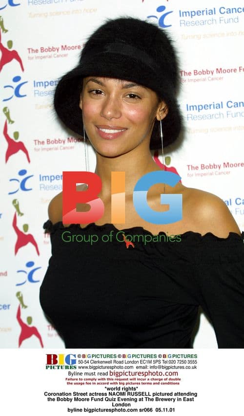 Coronation Street's Naomi Russell at Bobby Moore Fund Event