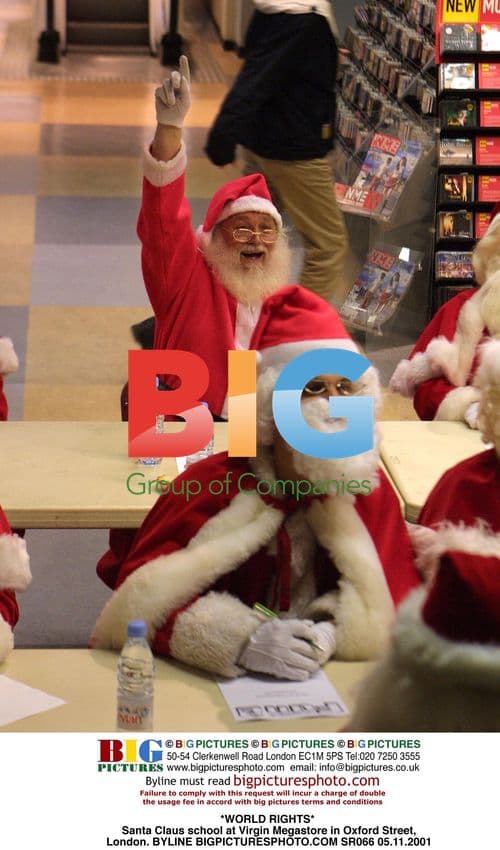 Santa Claus school at Virgin Megastore, London
