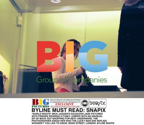 Jade Jagger Shopping for Lingerie