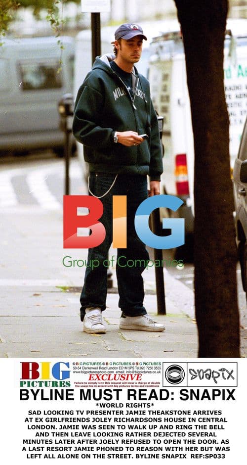 TV Presenter Jamie Theakstone at Ex-Girlfriend's Home