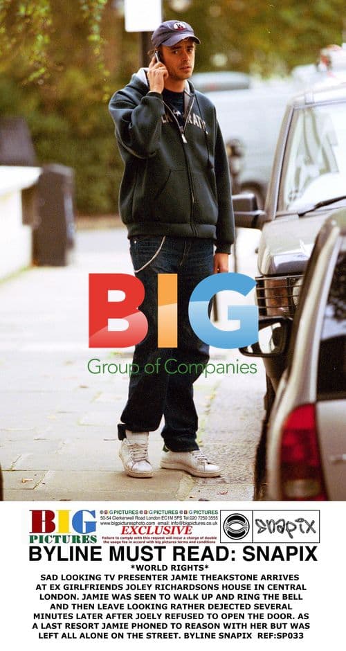 TV Presenter Jamie Theakstone Visits Ex-Girlfriend's Home