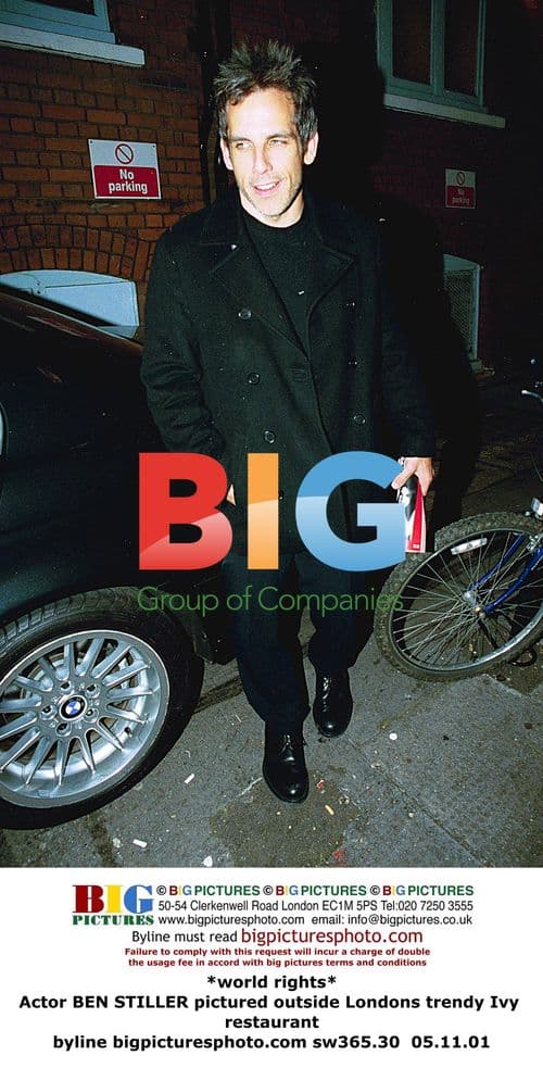 Ben Stiller outside The Ivy in London