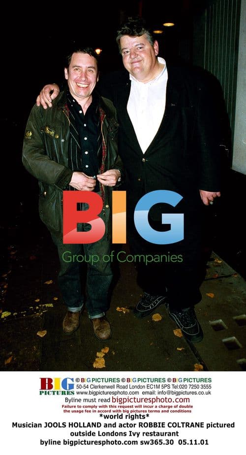 Jools Holland and Robbie Coltrane at The Ivy