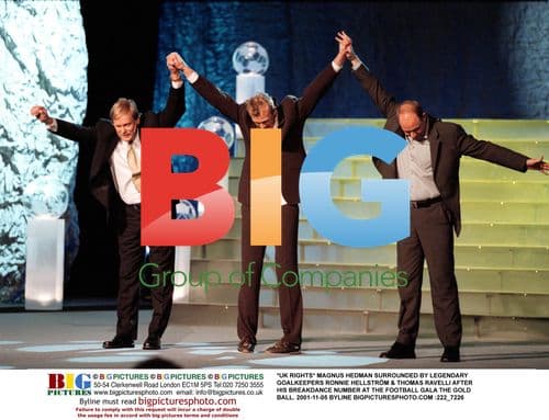 Magnus Hedman Surrounded by Legendary Goalkeepers