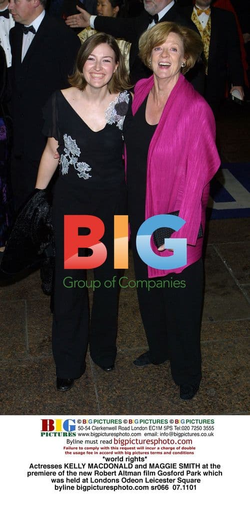 KELLY MACDONALD and MAGGIE SMITH at Gosford Park premiere