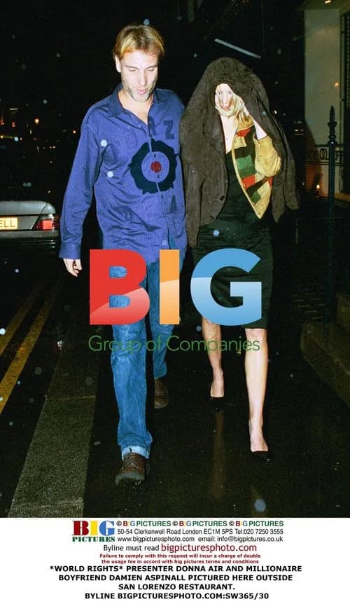 Donna Air and Damien Aspinall Spotted Outside Restaurant