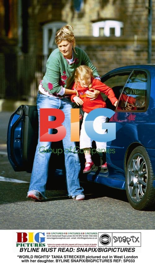 Tania Strecker out with daughter in West London