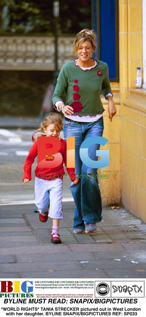 TV presenter Tania Strecker out with daughter