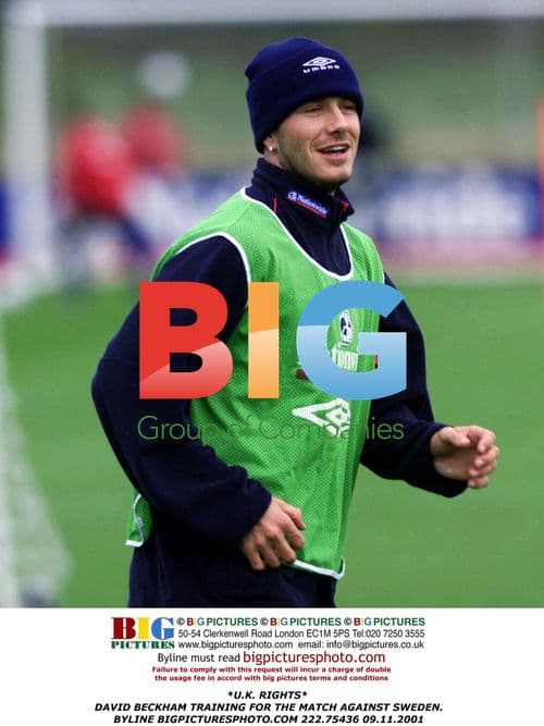 David Beckham Training for Sweden Match