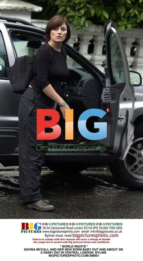 Davina McCall and Newborn Baby Out in London