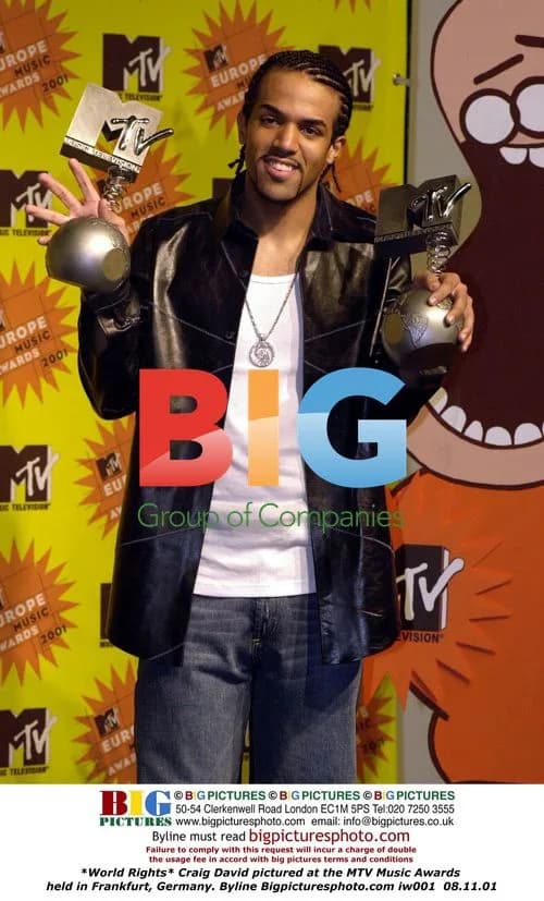 R 'n' B singer Craig David at MTV Awards