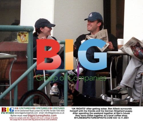 Ben Affleck with friends and dog