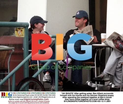Ben Affleck with friends and dog