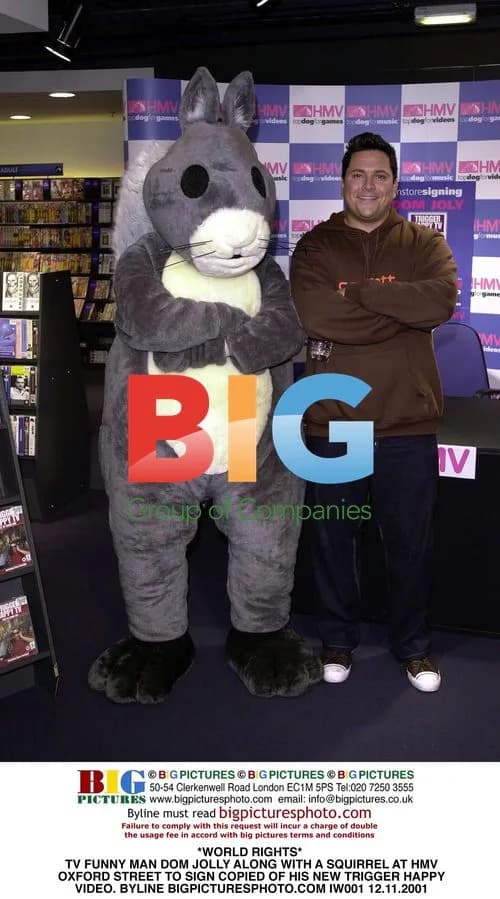 TV Funny Man Dom Jolly and Squirrel at HMV