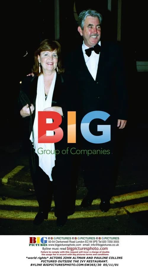Actors John Altman and Pauline Collins outside The Ivy