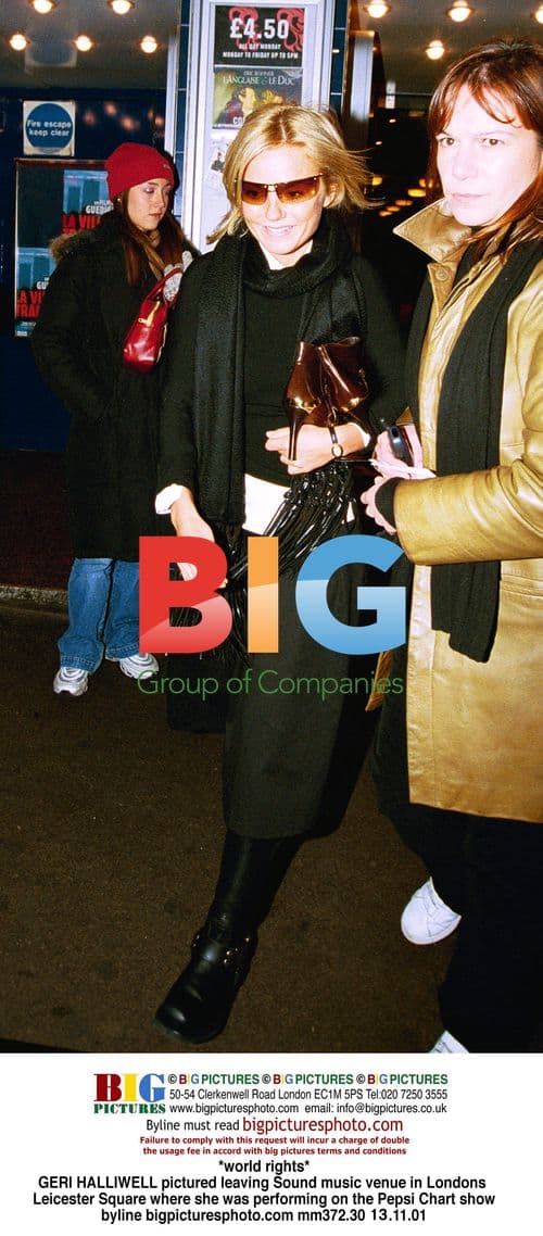 Geri Halliwell leaves London music venue