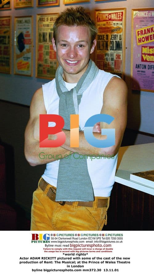 Adam Rickitt with Rent: The Musical cast