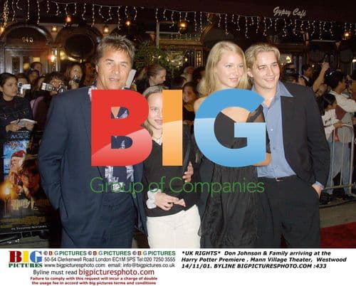 Don Johnson & Family at Harry Potter Premiere