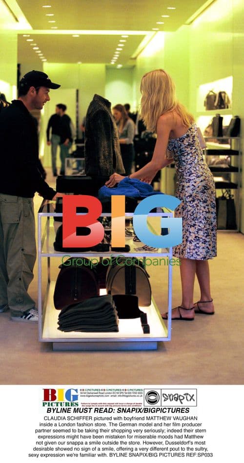 Claudia Schiffer and Matthew Vaughan Shopping in London