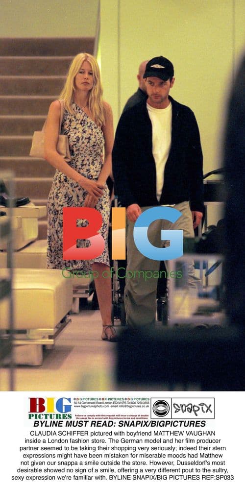 Claudia Schiffer and Matthew Vaughan Shopping in London