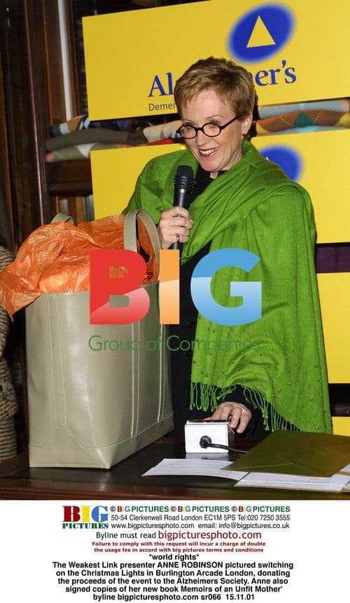 Anne Robinson Switches On Christmas Lights