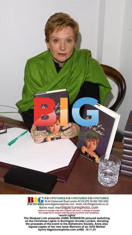 Anne Robinson switches on Christmas lights