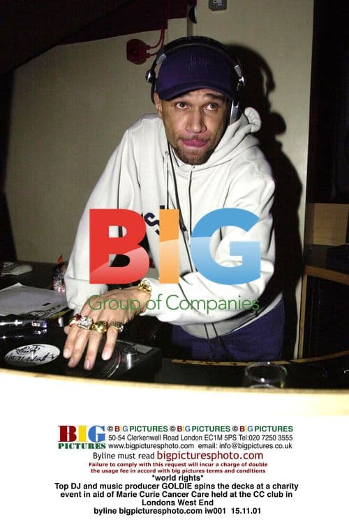 GOLDIE spins decks at charity event