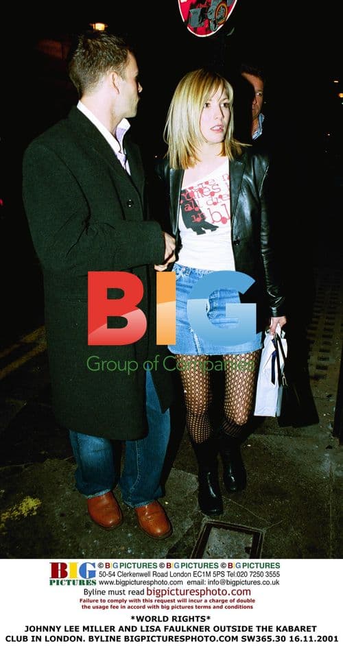 Johnny Lee Miller and Lisa Faulkner in London