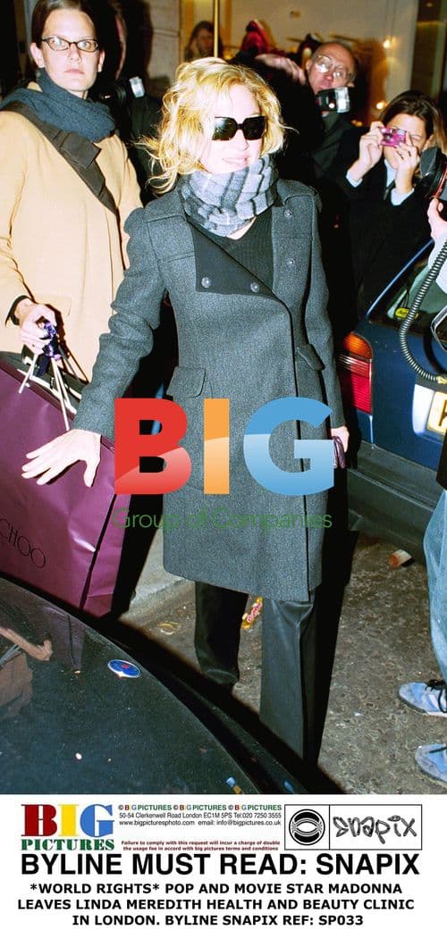Madonna Leaves Clinic in London