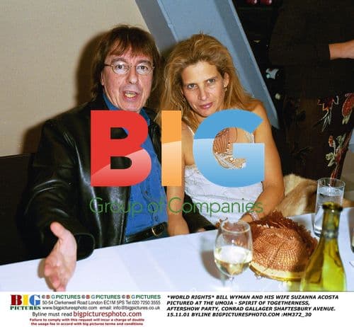 Bill Wyman and wife at UMOJA afterparty