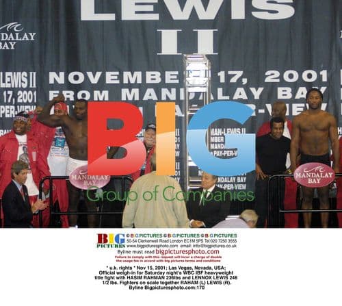 Official weigh-in for heavyweight title fight