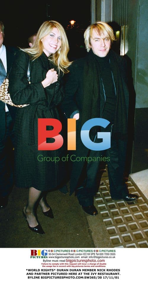 Nick Rhodes and partner at The Ivy