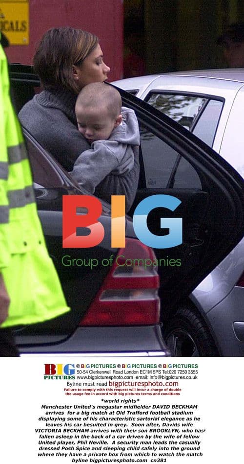 David Beckham arrives for big match