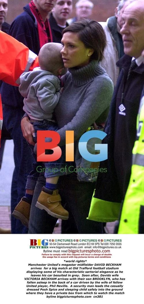 David Beckham and Family Arrive at Old Trafford