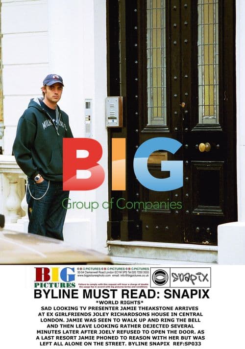 TV Presenter Jamie Theakston Visits Ex-Girlfriend's House