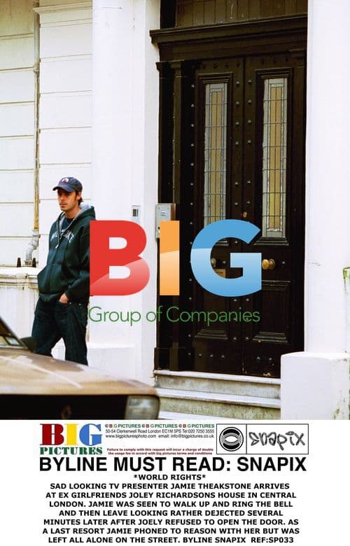 Sad TV Presenter Jamie Theakstone at Ex's House