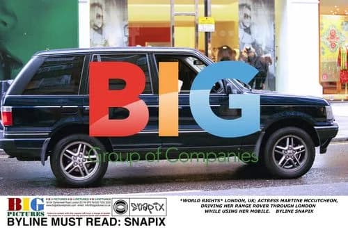 Martine McCutcheon Driving Range Rover in London