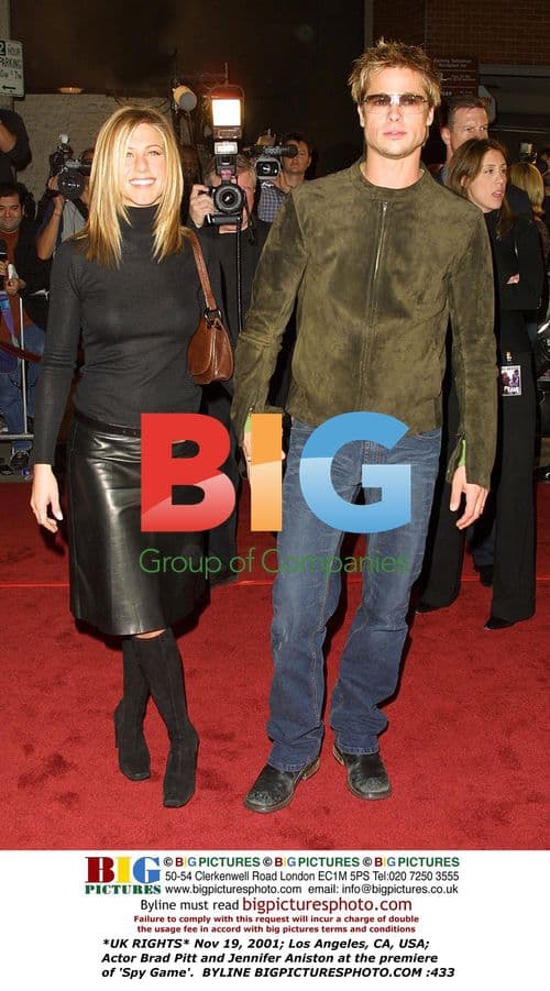 Brad Pitt and Jennifer Aniston at 'Spy Game' Premiere
