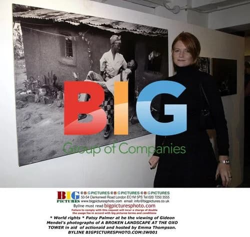 Patsy Palmer at Gideon Mendel photo exhibit