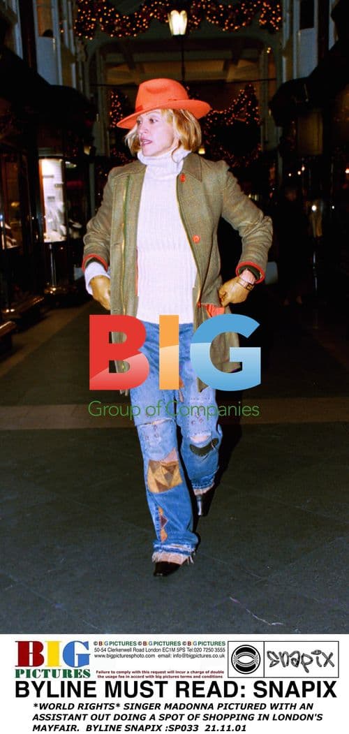 Madonna Shopping in London's Mayfair